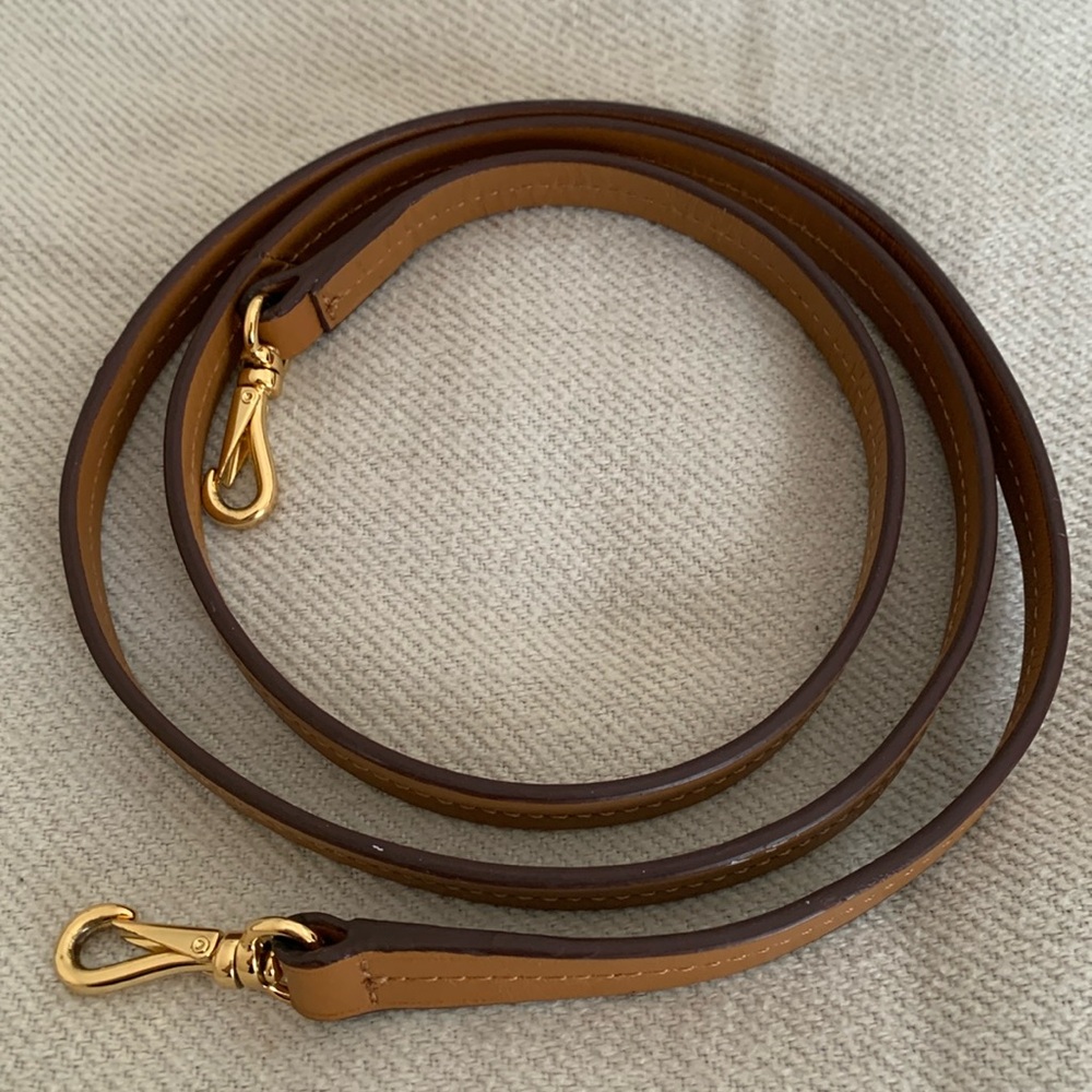 Leather Long Crossbody Strap for Bags or Wallets 47” Tan Brown